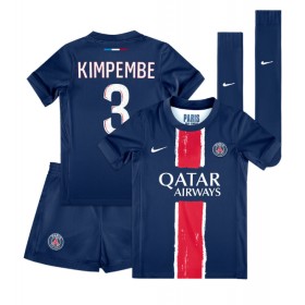 Dětské fotbalový komplet Paris Saint-Germain Presnel Kimpembe #3 Domácí košile 2024-25 Krátkým Rukávem